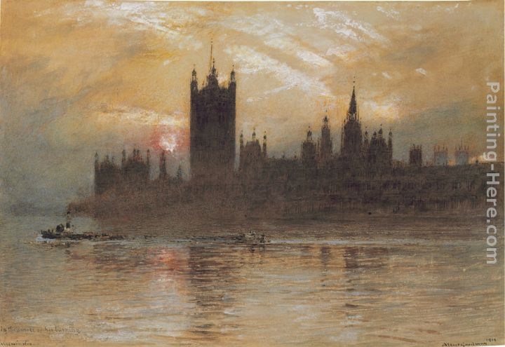 Albert Goodwin In the Smoke of His Burning